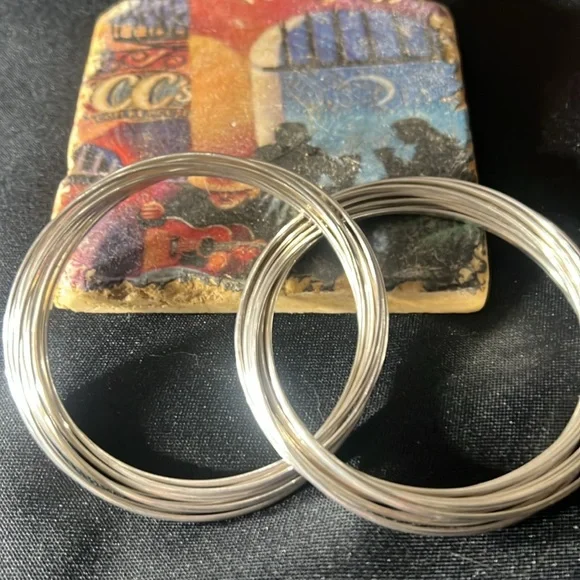 Sterling silver bangles - Picture 2 of 3